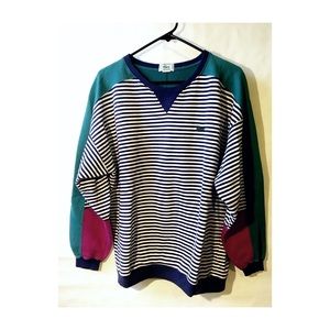 Vintage stripe pullover crew neck
